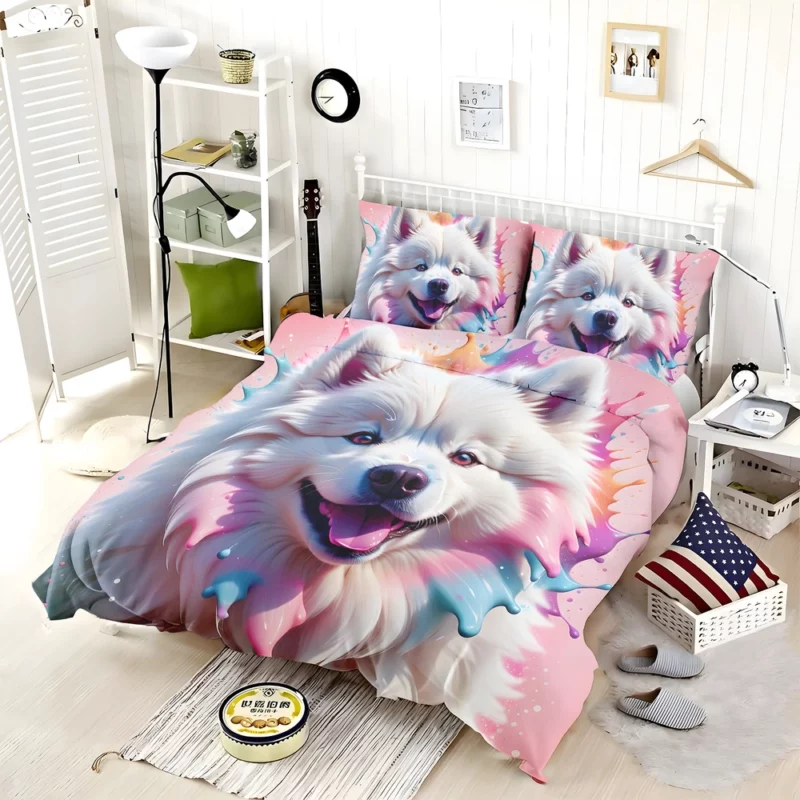 Arctic Elegance Samoyed Dog Bedding Set