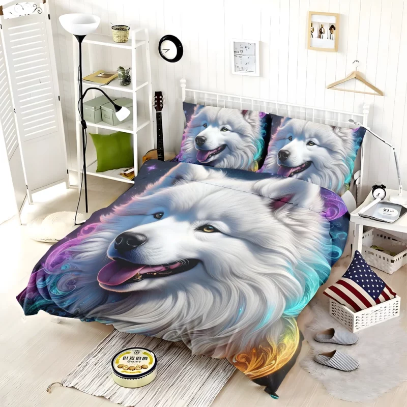 Arctic Hug Samoyed Dog Bedding Set