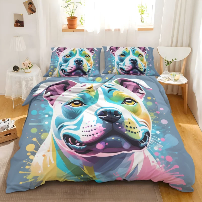 Athlete Staffordshire Bull Terrier Dog Bedding Set 2