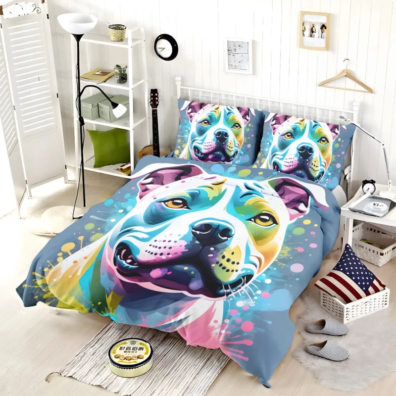 Athlete Staffordshire Bull Terrier Dog Bedding Set