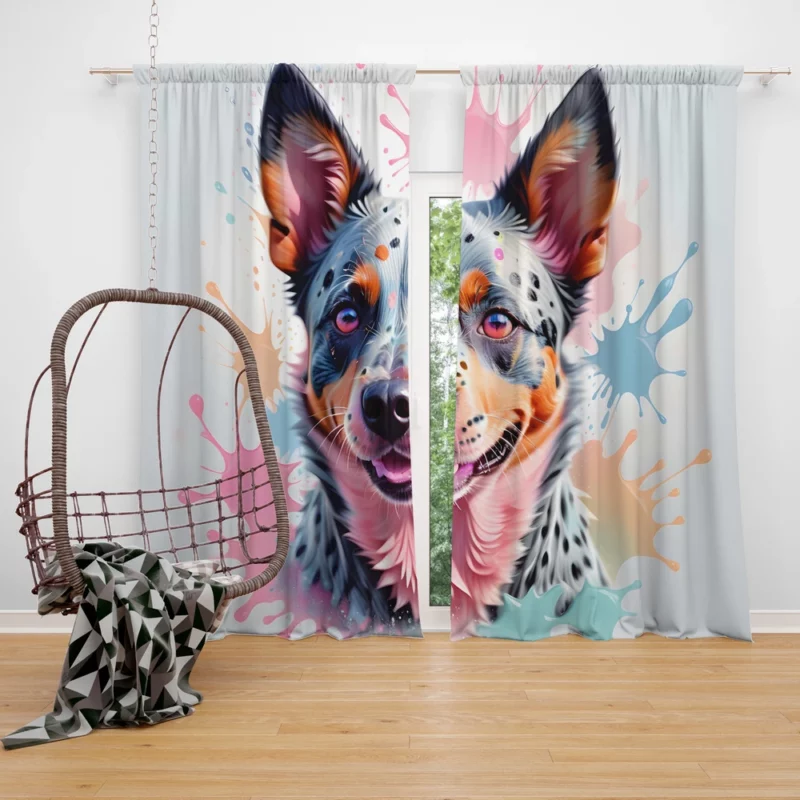 Australian Cattle Charm Dog Endearing Spirit Curtain