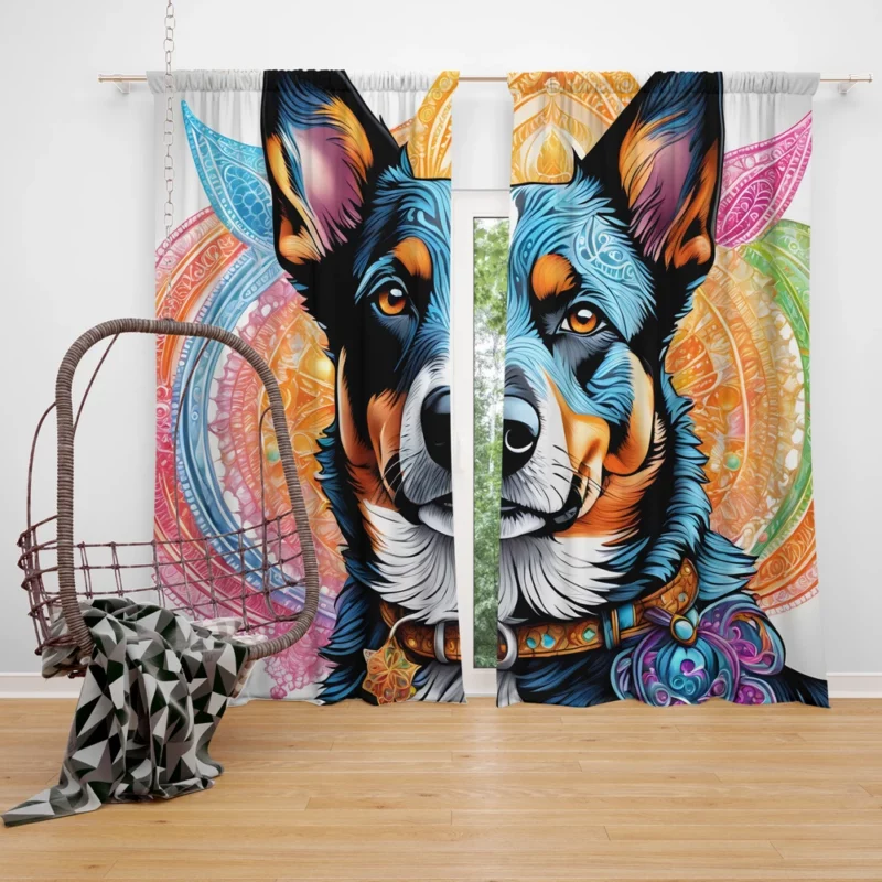 Australian Cattle Majesty Dog Presence Curtain