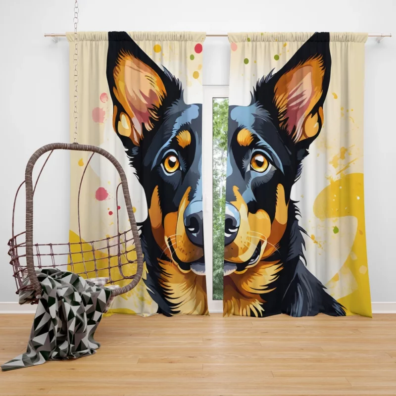 Australian Kelpie Charm Dog Endearing Spirit Curtain