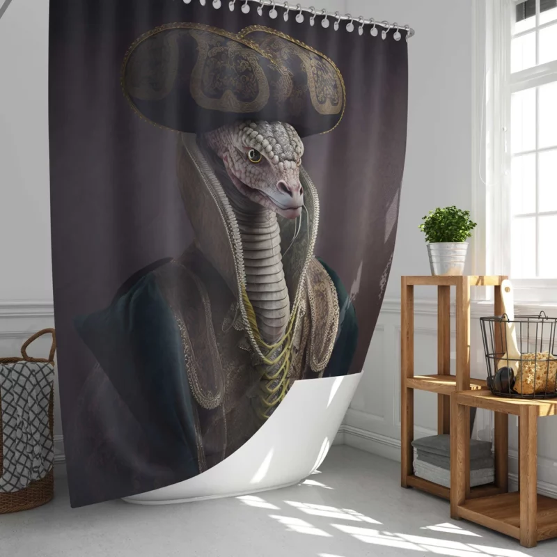 Avian King Cobra Elegance Shower Curtain