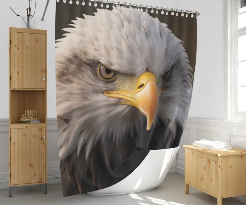 Bald Eagle Portrait Shower Curtain 1