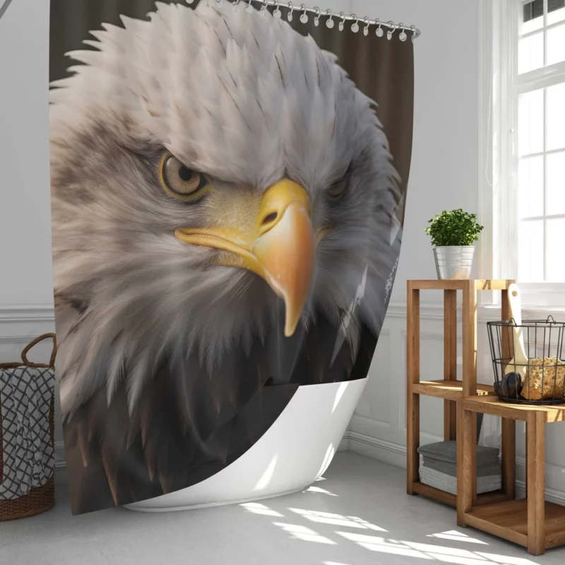 Bald Eagle Portrait Shower Curtain