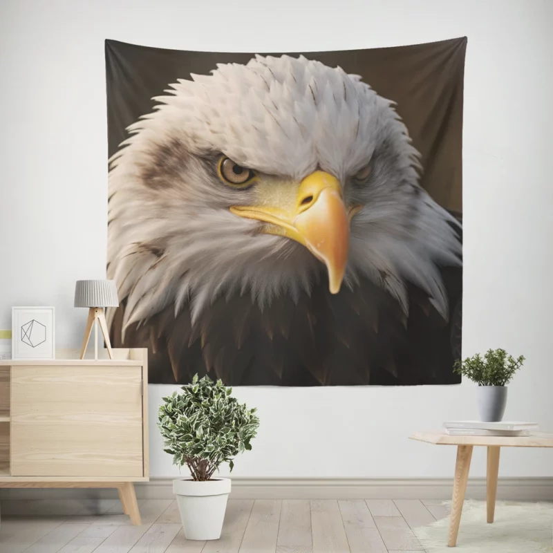 Bald Eagle Portrait Wall Tapestry