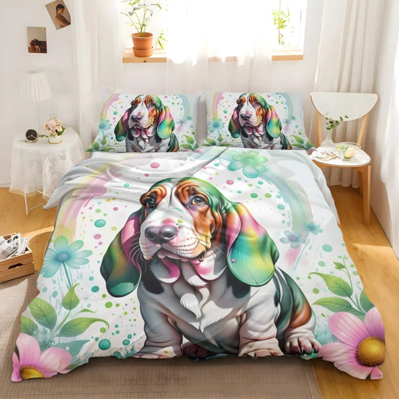 Basset Hound Charm Dog Endearing Spirit Bedding Set 2