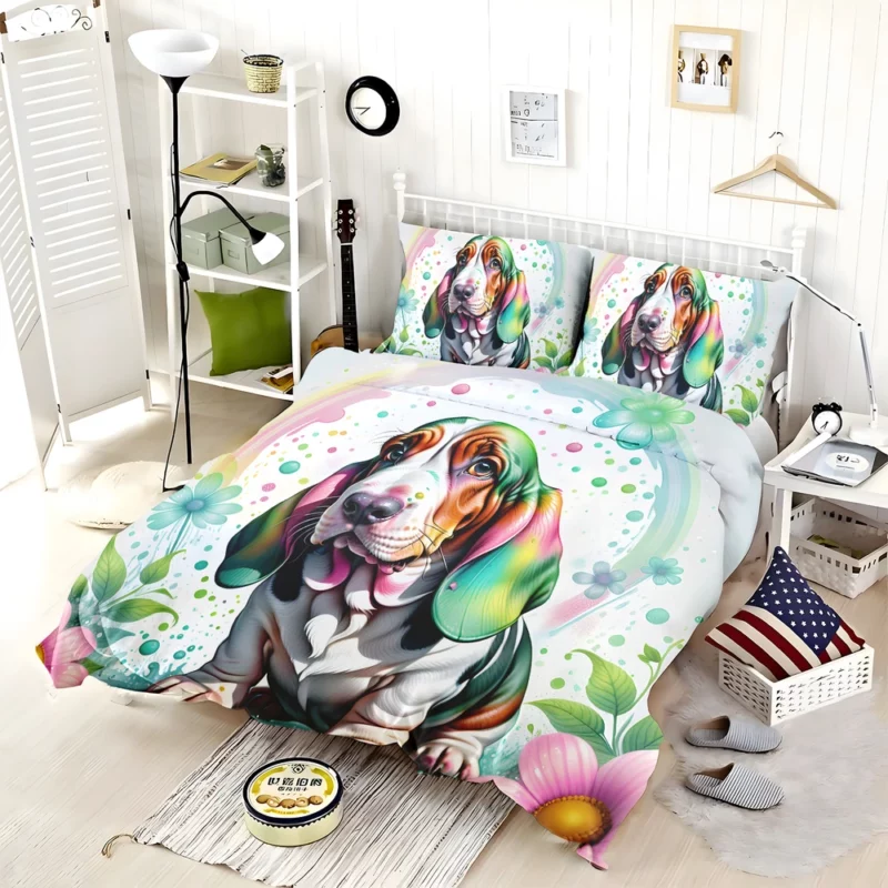 Basset Hound Charm Dog Endearing Spirit Bedding Set