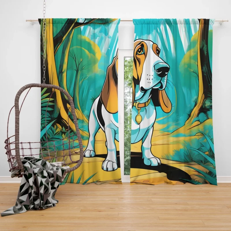 Basset Hound Heritage Dog Legacy Companion Curtain