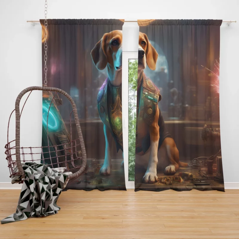 Beagle Heritage Dog Hound Legacy Curtain