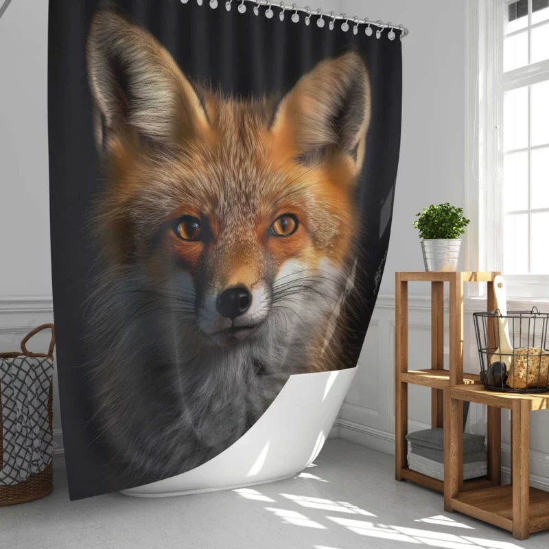 Beautiful Red Fox Portrait Shower Curtain