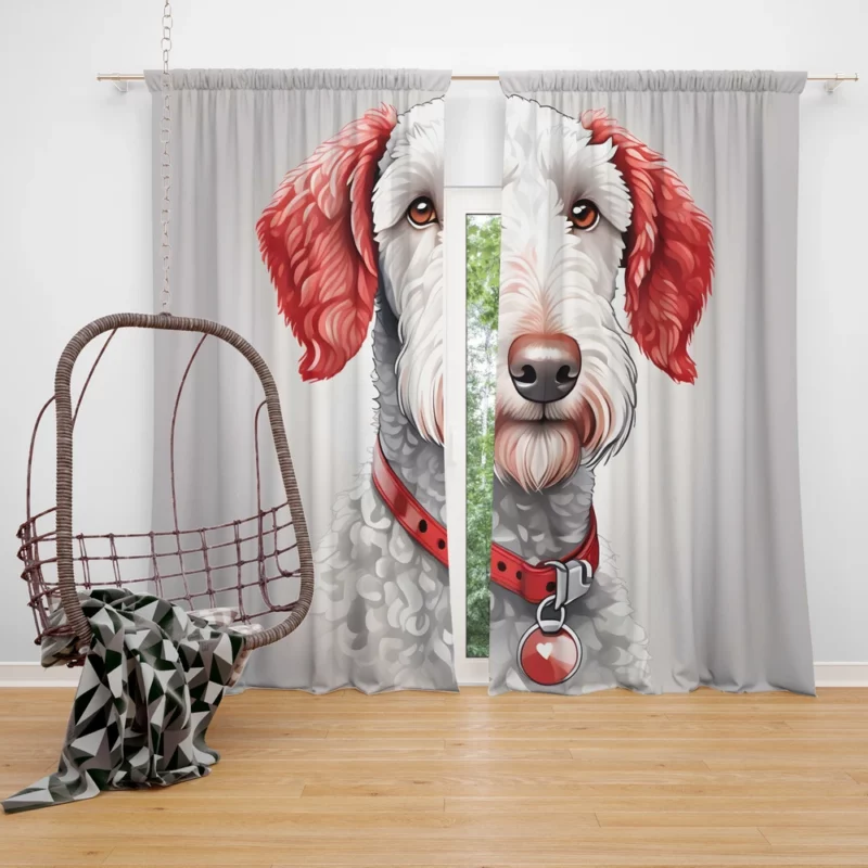 Bedlington Terrier Heritage Dog Fluffy Legacy Curtain