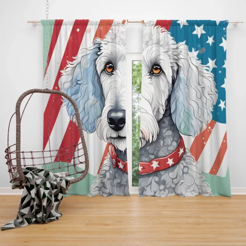 Bedlington Terrier Majesty Dog Elegant Presence Curtain