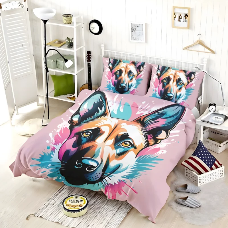 Belgian Charm Dog Malinois Bedding Set