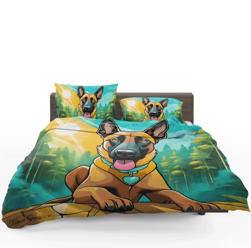 Belgian Cute Dog Malinois Majesty Bedding Set 1