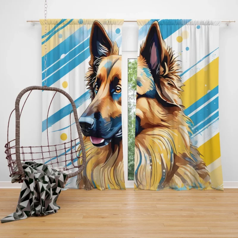 Belgian Tervuren Dog Agility Ace Curtain