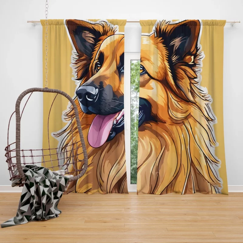 Belgian Tervuren Dog Intelligence Unleashed Curtain