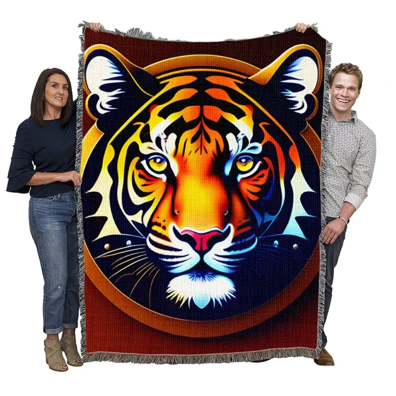 Bengal Tiger Logo Woven Blanket