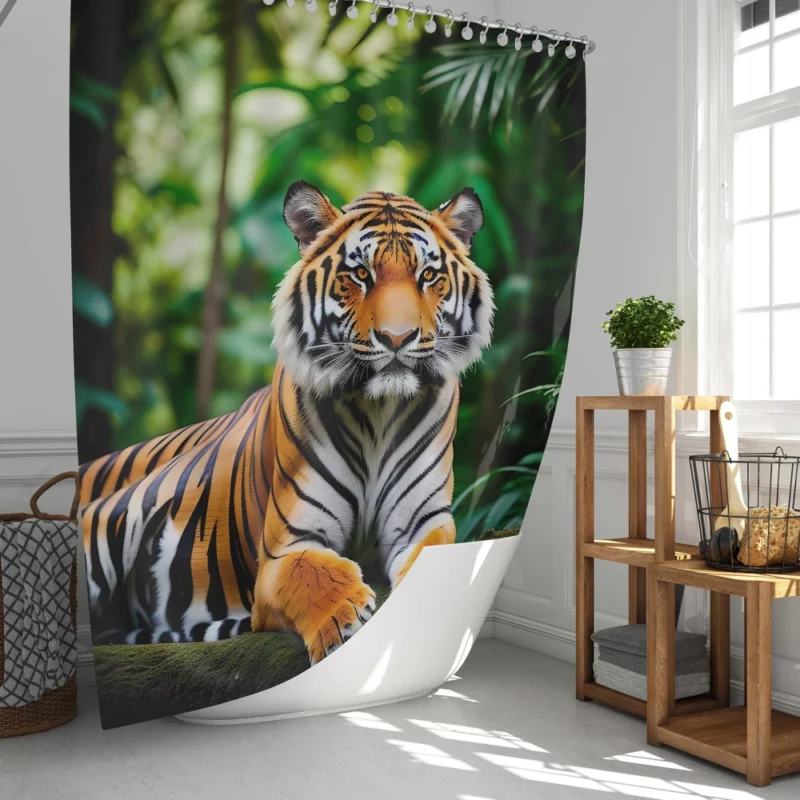 Bengal Tiger in the Jungle Shower Curtain