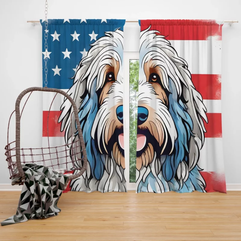 Bergamasco Sheepdog Beauty and Brain Curtain