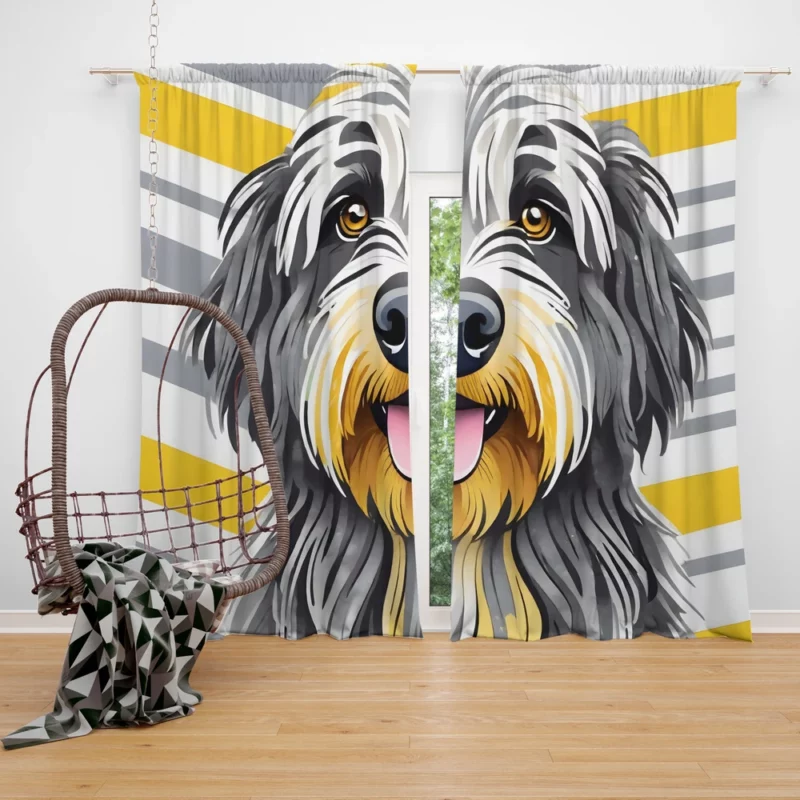 Bergamasco Sheepdog Graceful Guardian Curtain