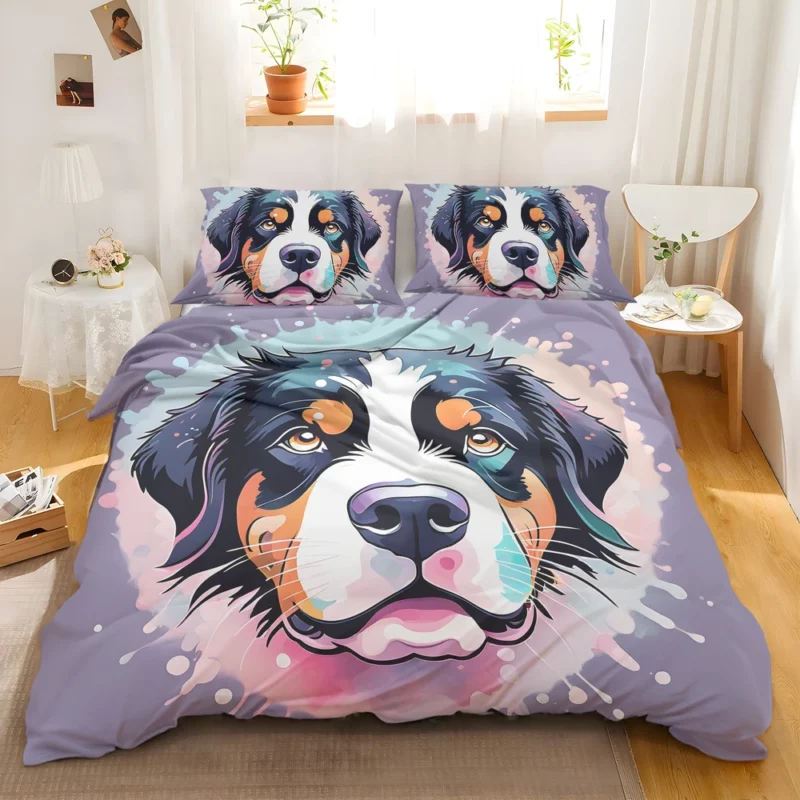 Bernese Mountain Dog Beauty and Brains Bedding Set 2