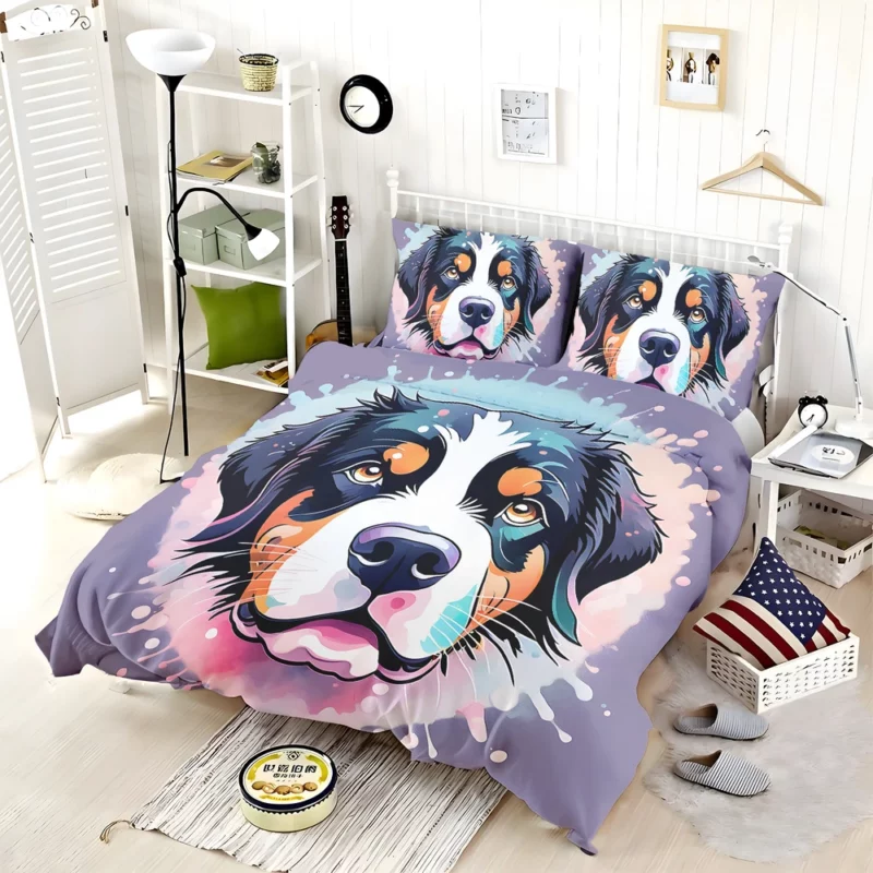 Bernese Mountain Dog Beauty and Brains Bedding Set