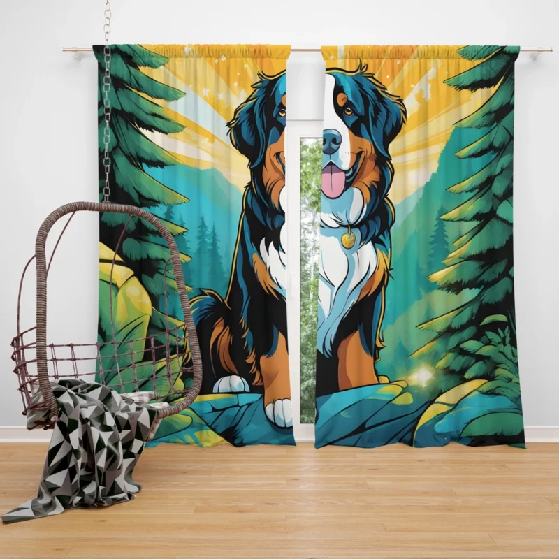 Bernese Mountain Dog Heritage Hound Curtain