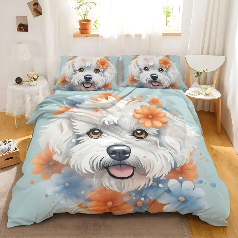 Bichon Frise Dog Adorable Athlete Bedding Set 2