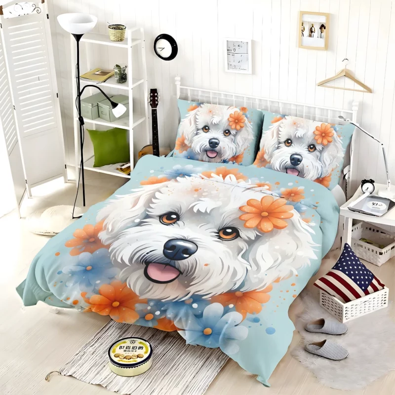 Bichon Frise Dog Adorable Athlete Bedding Set