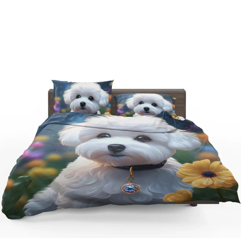 Bichon Frise Dog Charming Companion Bedding Set 1