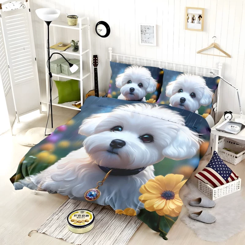 Bichon Frise Dog Charming Companion Bedding Set