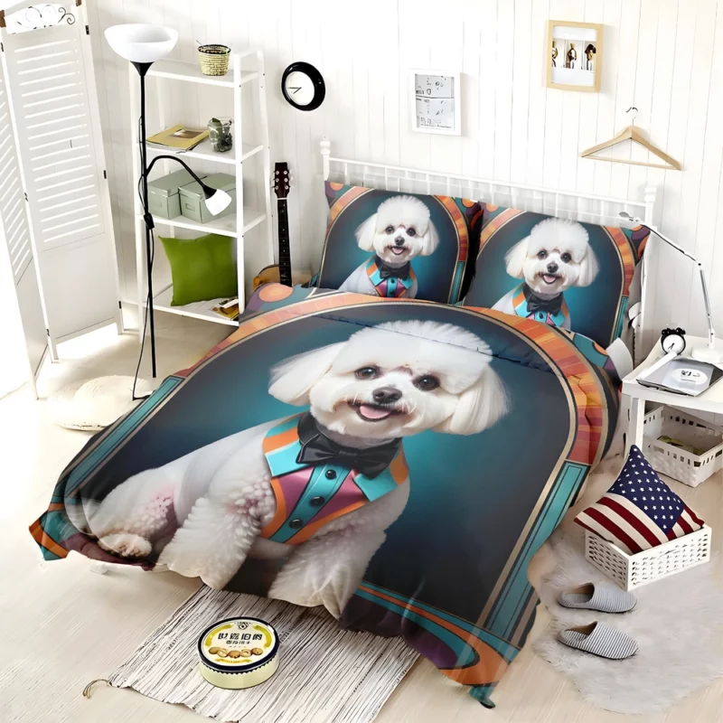 Bichon Frise Dog Graceful Guardian Bedding Set