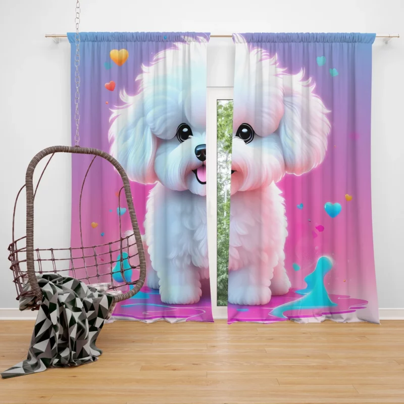 Bichon Frise Dog Heritage Hound Curtain