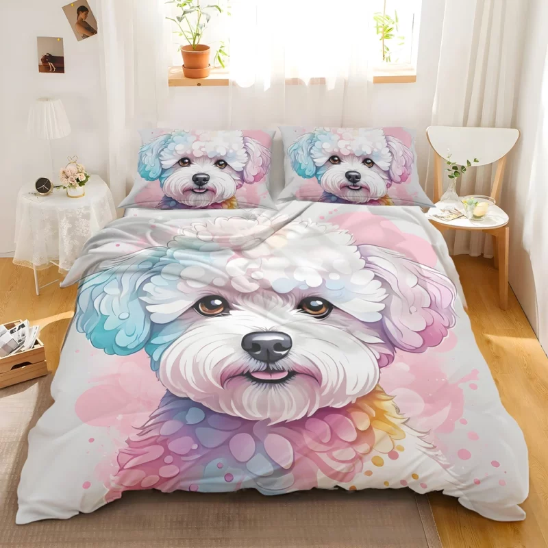 Bichon Frise Dog Lively Performer Bedding Set 2