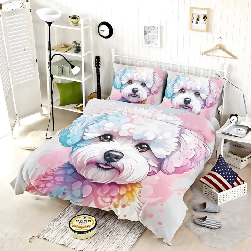 Bichon Frise Dog Lively Performer Bedding Set