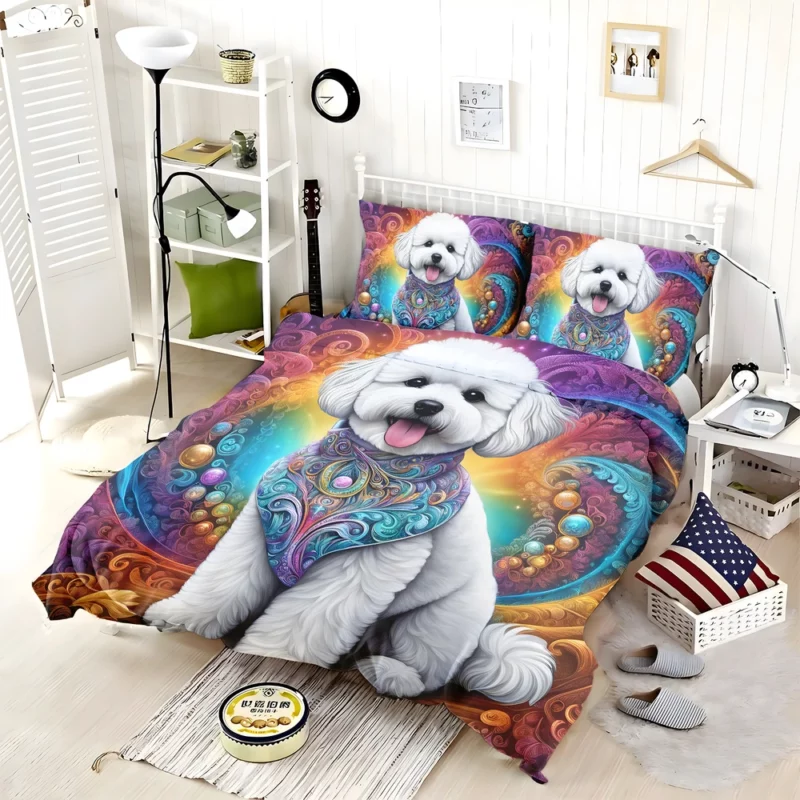 Bichon Frise Dog Melody of Elegance Bedding Set