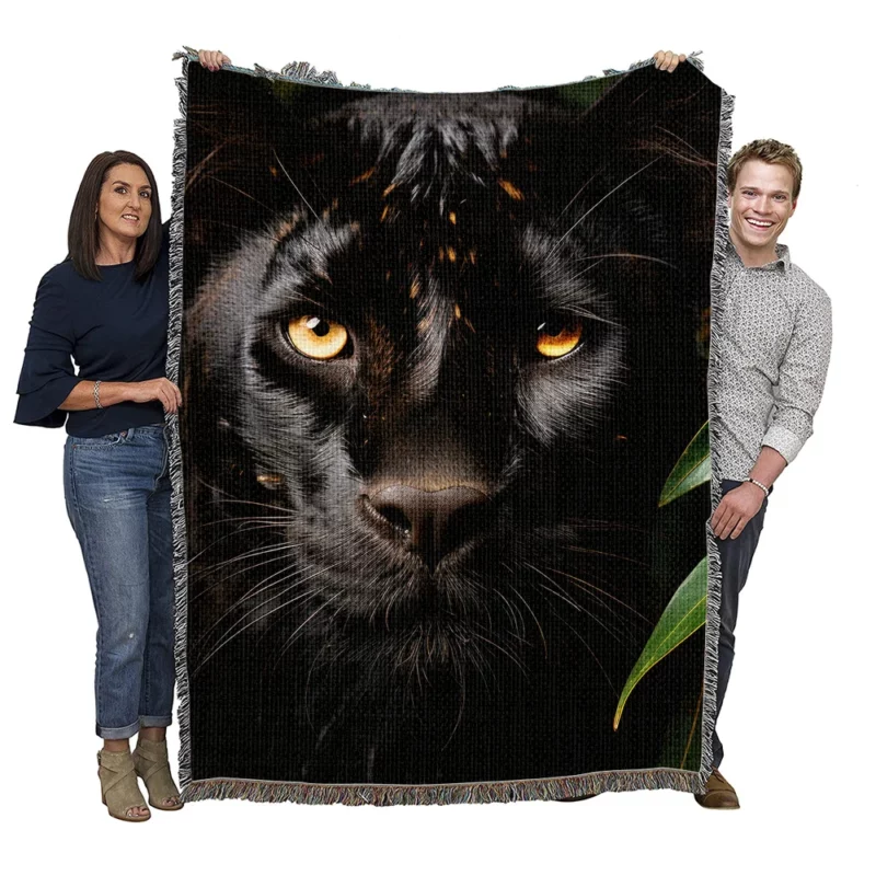 Black Panther National Geographic Photo Woven Blanket