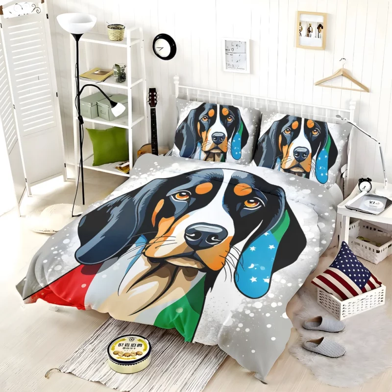 Black and Tan Coonhound Dog Dynamic Explorer Bedding Set