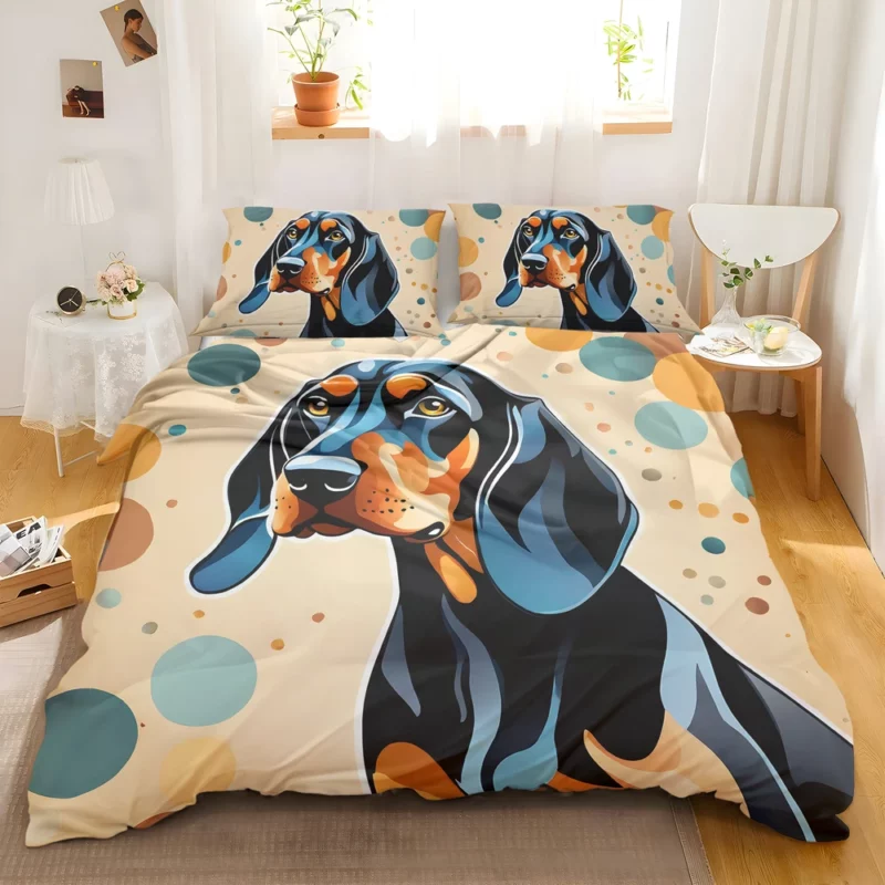 Black and Tan Coonhound Dog Versatile Hunter Bedding Set 2