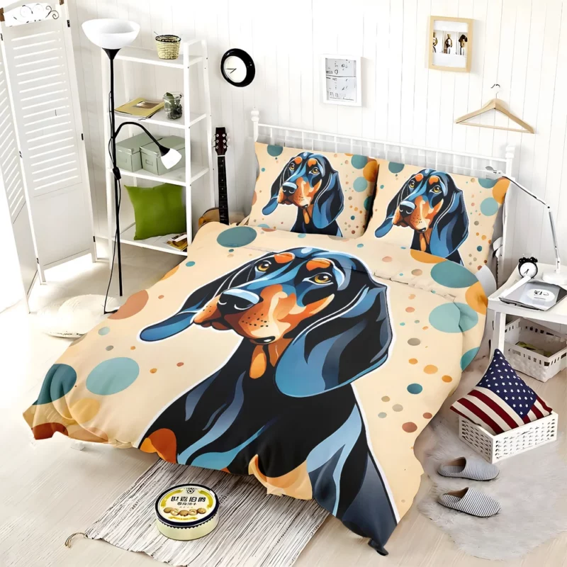 Black and Tan Coonhound Dog Versatile Hunter Bedding Set