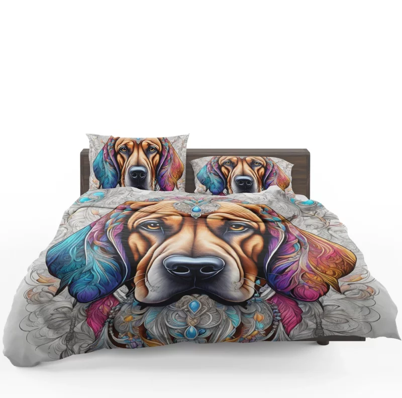 Bloodhound Dog Elegant Explorer Bedding Set 1