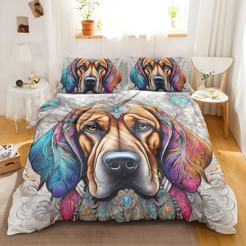 Bloodhound Dog Elegant Explorer Bedding Set 2