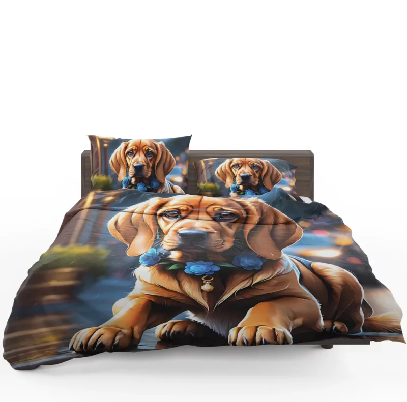 Bloodhound Dog Gentle Guardian Bedding Set 1