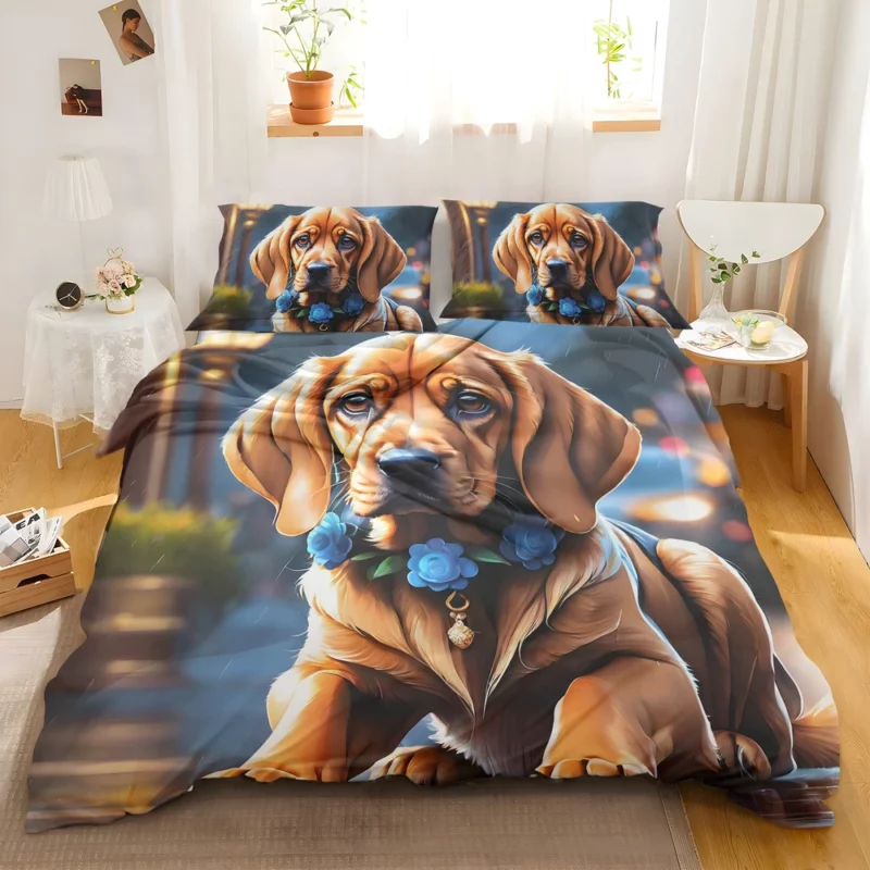 Bloodhound Dog Gentle Guardian Bedding Set 2