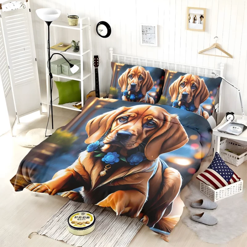 Bloodhound Dog Gentle Guardian Bedding Set