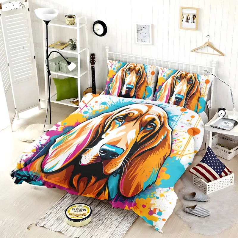 Bloodhound Dog Heritage Tracker Bedding Set