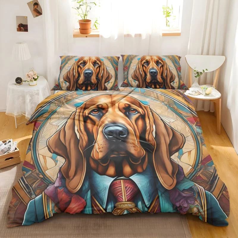 Bloodhound Dog Sleek Athlete Bedding Set 2