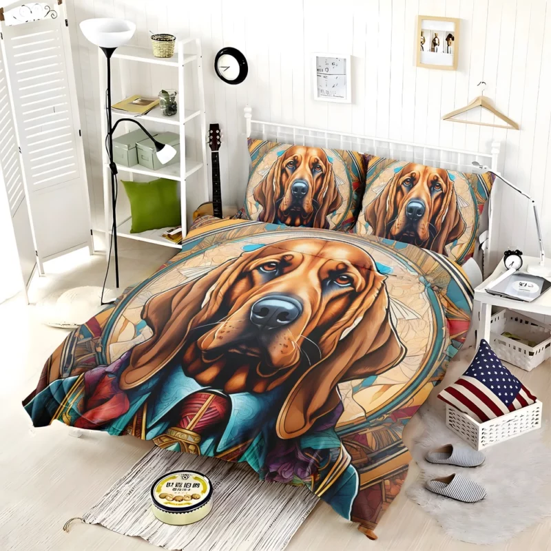 Bloodhound Dog Sleek Athlete Bedding Set